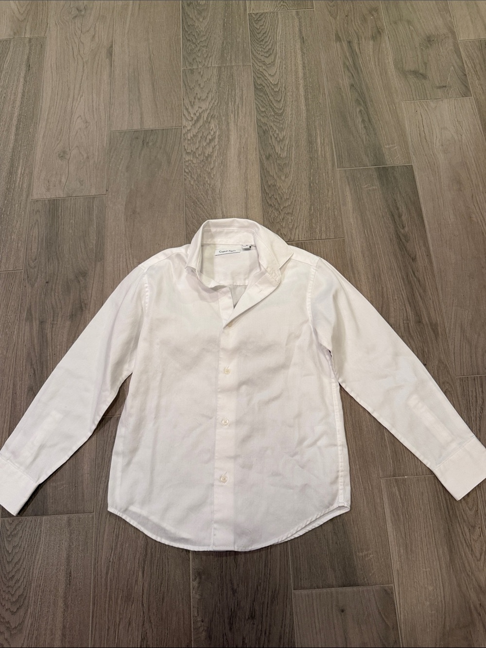 Calvin Klein White Boys' Dress Button Down Shirt Size 8